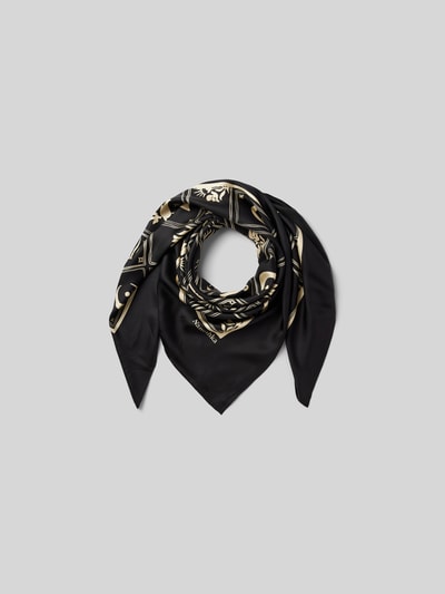 Nanushka Schal mit Label-Print Black 2