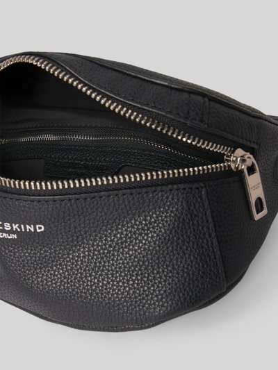 LIEBESKIND BERLIN Bauchtasche aus reinem Leder mit Label-Detail Modell 'CHUDY' Black 5