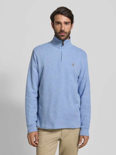 Polo Ralph Lauren Sweatshirt met opstaande kraag Lichtblauw gemêleerd - 4