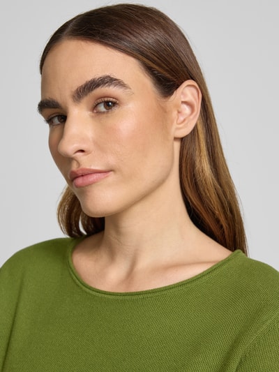 Tom Tailor Regular Fit Strickpullover aus Baumwoll-Viskose-Mix Gruen 3