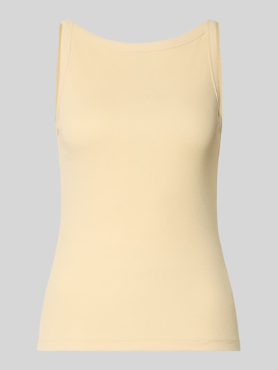 Produktfoto, Trägertop in Ripp-Optik Modell 'Izli' von OPUS in Beige, Baumwoll-Elasthan-Mix, Slim-Fit, Rundhalsausschnitt, glatte Struktur