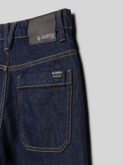 Garcia Jeansy o luźnym kroju z naszywką z logo Ciemnoniebieski 2