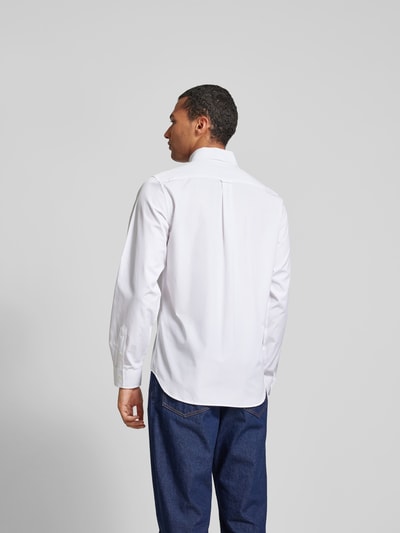 MAISON KITSUNE Freizeithemd mit Label-Stitching Weiss 5