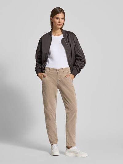 TONI Spodnie sztruksowe z 5 kieszeniami model ‘LIV’ Szarobrązowy 1