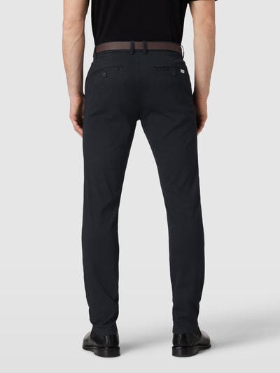 Lindbergh Regular fit chino met structuurmotief Blauw - 5