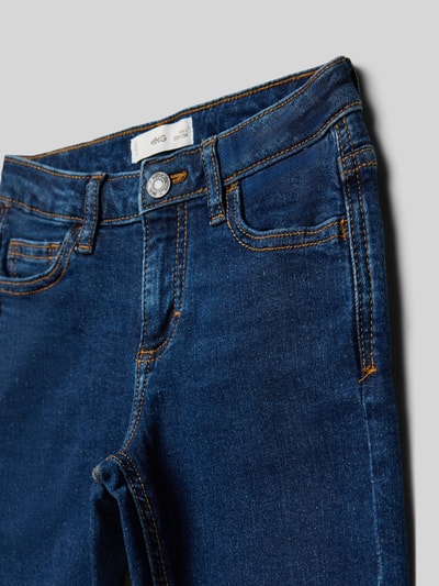 Produktfoto, Jeans mit 5-Pocket-Design von Mango in Blau aus Baumwoll-Elasthan-Mix, Slim Fit für kinder, sichtbare Nähte und Struktur