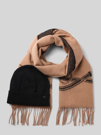 Lauren Ralph Lauren Schal und Mütze mit Woll-Anteil 'Box Set' Camel 1