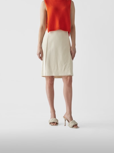 Victoria Beckham Wickelrock mit Leistentaschen Offwhite 4