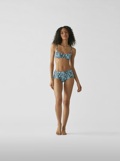 Solid & Striped Bikini-Hose mit Reptil-Optik Blau 1