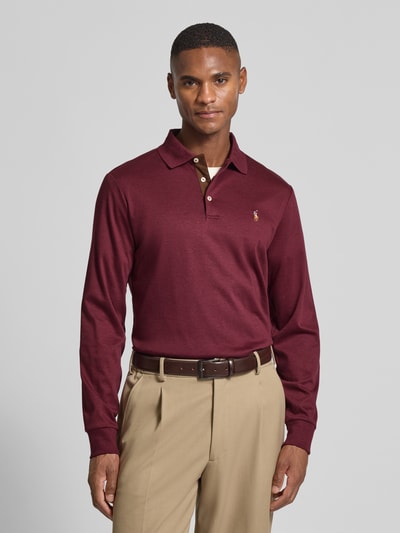 Polo Ralph Lauren Slim fit poloshirt in logostitching Bordeaux - 4