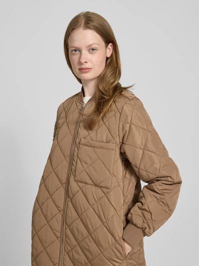 Jake*s Casual Płaszcz pikowany o kroju regular fit ze stójką Jasnobrązowy 3