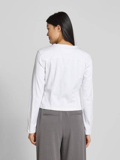 comma Jeansjack met strookzakken Wit - 5