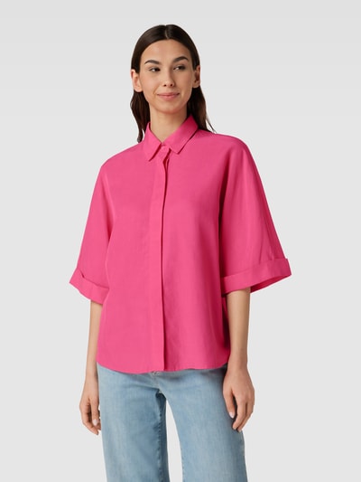 Jake*s Collection Blouse met korte raglanmouwen Fuchsia - 4