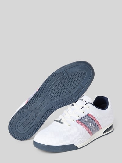 bugatti Sneaker mit Label-Print Modell 'Trevor' Weiss 4