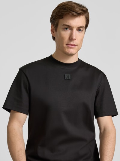 HUGO T-Shirt mit Label-Badge Modell 'Dalile' Black 3