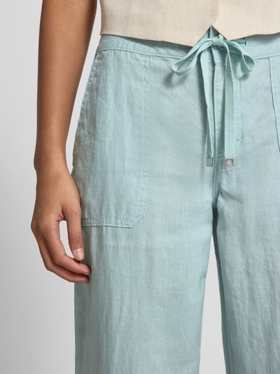 Lauren Ralph Lauren Spodnie lniane o luźnym kroju z elastycznym pasem model ‘JOVONIE’ Jasnoniebieski 3