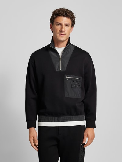 ARMANI EXCHANGE Troyer mit Reißverschlusstasche Black 4