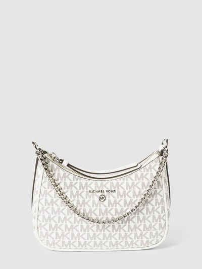 MICHAEL Michael Kors Hobo Bag mit Label-Detail Modell 'JET SET' Weiss 2