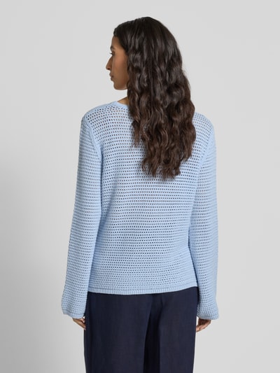 Tommy Hilfiger Sweter o kroju regular fit z mieszanki bawełny Jasnoniebieski 5