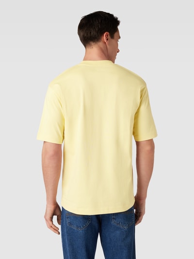 Marc O'Polo T-shirt met labelstitching Lichtgeel - 5