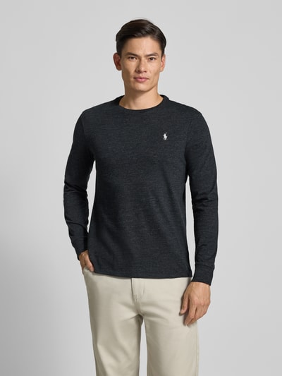 Polo Ralph Lauren Regular Fit Longsleeve mit Logo-Stitching Modell 'Jersey' Black 4