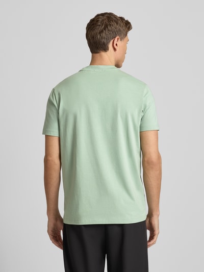 BOSS Green Regular fit T-shirt van katoenmix Mintgroen - 5