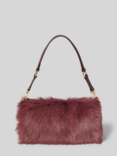 Abro Torebka ze skóry z imitacji futra model ‘MILA’ Ciemnoczerwony 2