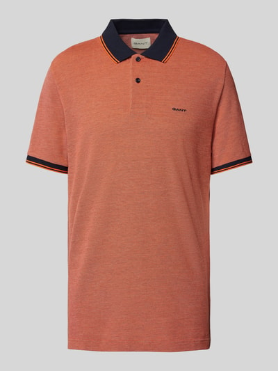 Gant Koszulka polo o kroju slim fit z wyhaftowanym logo Pomarańczowy 2