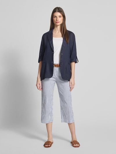 Raphaela By Brax Spodnie materiałowe o skróconym kroju model ‘Lorella’ Granatowy 1