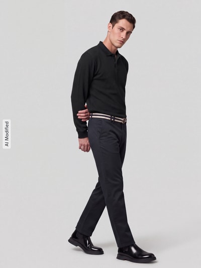 BOSS Orange Poloshirt mit strukturierter Piqué-Oberfläche Black 1