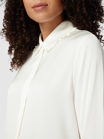BOSS Overhemdblouse met ruches, model 'Bentane' Offwhite - 3