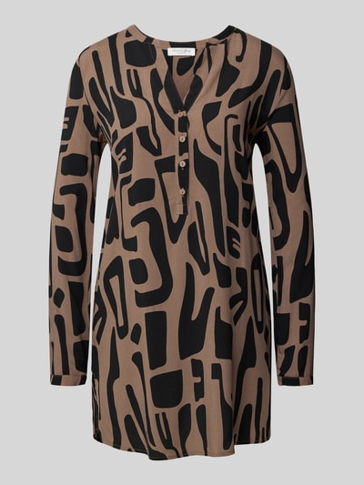 Christian Berg Woman Longbluse mit V-Ausschnitt Mittelbraun 2