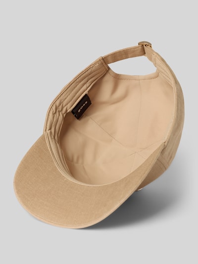 BOSS Basecap aus reinem Leinen mit Label-Stitching Beige 2