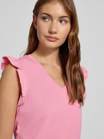 Marc O'Polo Denim Tanktop mit Volantärmel Pink 3