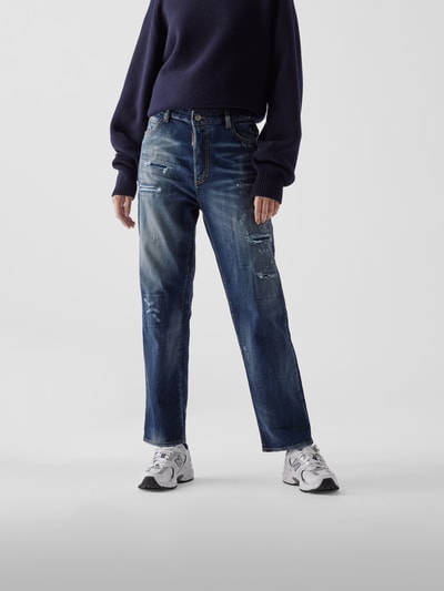 Dsquared2 Straight Fit Jeans im Destroyed-Look Blau Melange 4