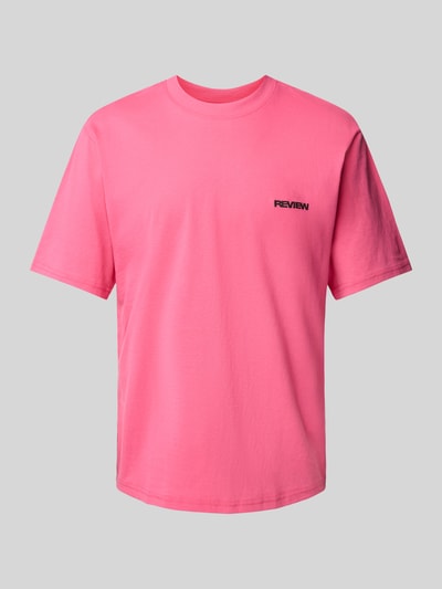 REVIEW T-shirt met ronde hals Felroze - 2