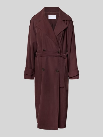 Jake*s Collection Regular Fit Trenchcoat aus Viskose-Mix Pflaume 1