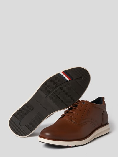 Tommy Hilfiger Sneaker aus Leder mit Logo-Prägung   Cognac 4