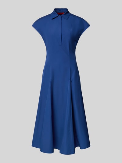 Produktfoto, Ausgestelltes Freizeitkleid aus reiner Baumwolle Modell 'GIORNO' von MAX&Co. in Blau, Optik: Unifarben, Popeline, florale Musterdetails