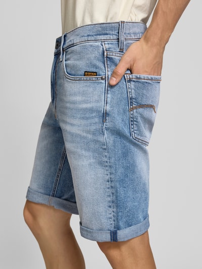 G-Star Raw Korte regular fit jeans met steekzakken, model 'Mosa' Lichtblauw - 3