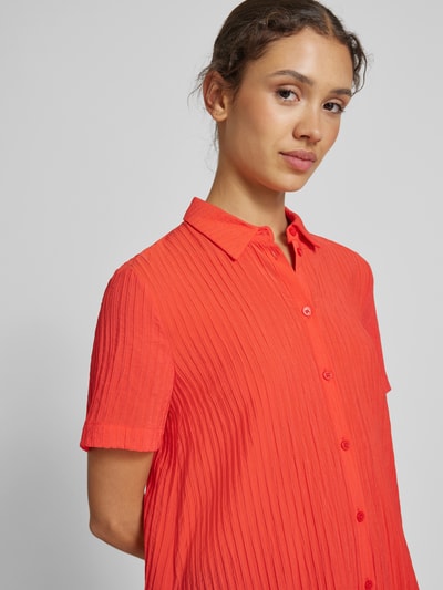 Jake*s Casual Knielanges Hemdblusenkleid mit Strukturmuster Kirsche 3