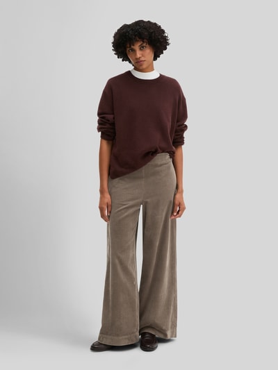 Marc O'Polo Wide Leg Cordhose aus reiner Baumwolle Taupe 1