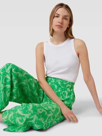 Object Broek met all-over motief, model 'Rio' Groen - 3