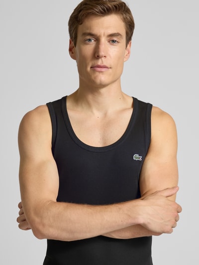 Lacoste Slim Fit Tank Top aus reiner Baumwolle Black 3