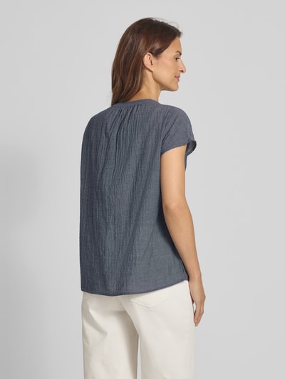 OPUS Bluzka z dekoltem w serek model ‘Famita’ Ciemnoniebieski 5