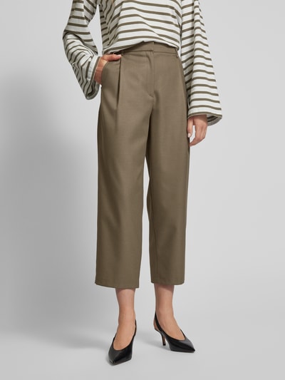 P&C* curated by Anouk Yve Culottes met bandplooien - capsulegarderobe Kaki - 4