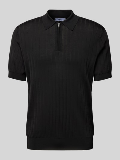 Mango Poloshirt mit Streifenmuster Black 2