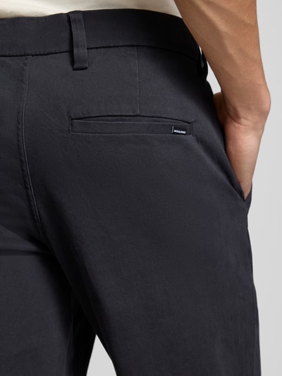 JACK & JONES Straight fit Chino met achterzakken Model 'Stollie' Marineblauw - 3