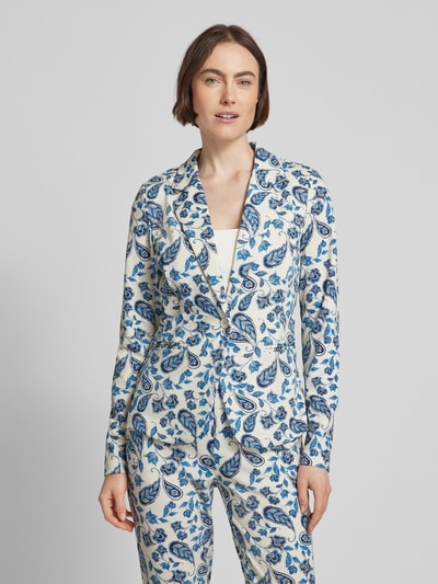 ICHI Blazer met all-over print, model 'Kate Print' Bleu - 4