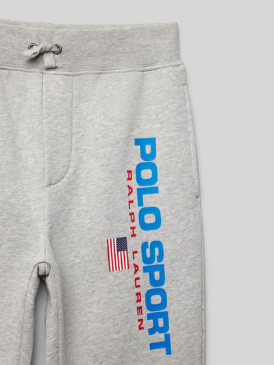 Polo Sport Sweatpants mit Label-Print Mittelgrau Melange 2